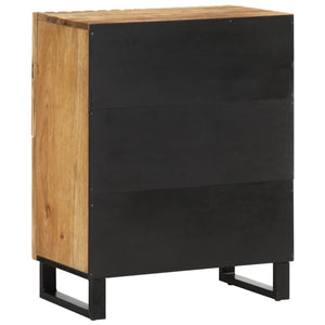 vidaXL Sideboard 60x34x75 cm Raues Massives Mangoholz