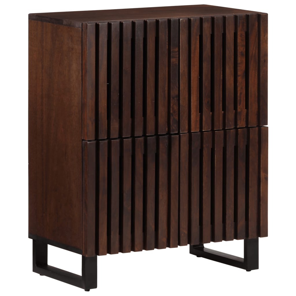 vidaXL Sideboard Braun 60x34x75 cm Massivholz Mango