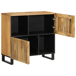 vidaXL Sideboard 80x34x75 cm Raues Massivholz Mango