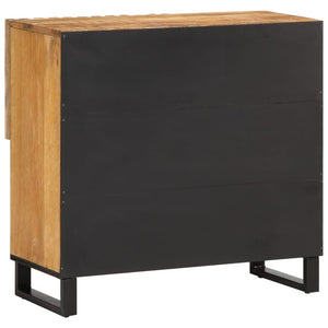 vidaXL Sideboard 80x34x75 cm Raues Massivholz Mango