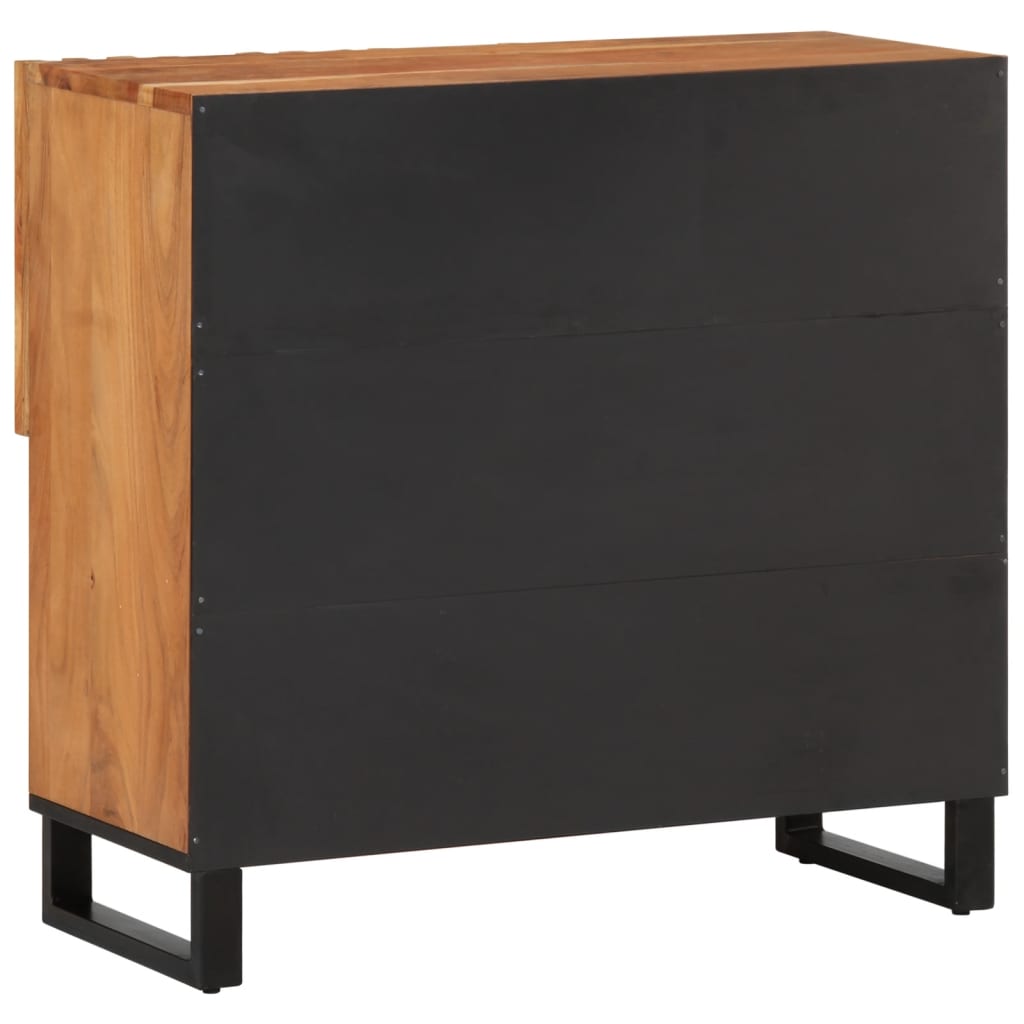 vidaXL Sideboard 80x34x75 cm Massivholz Akazie