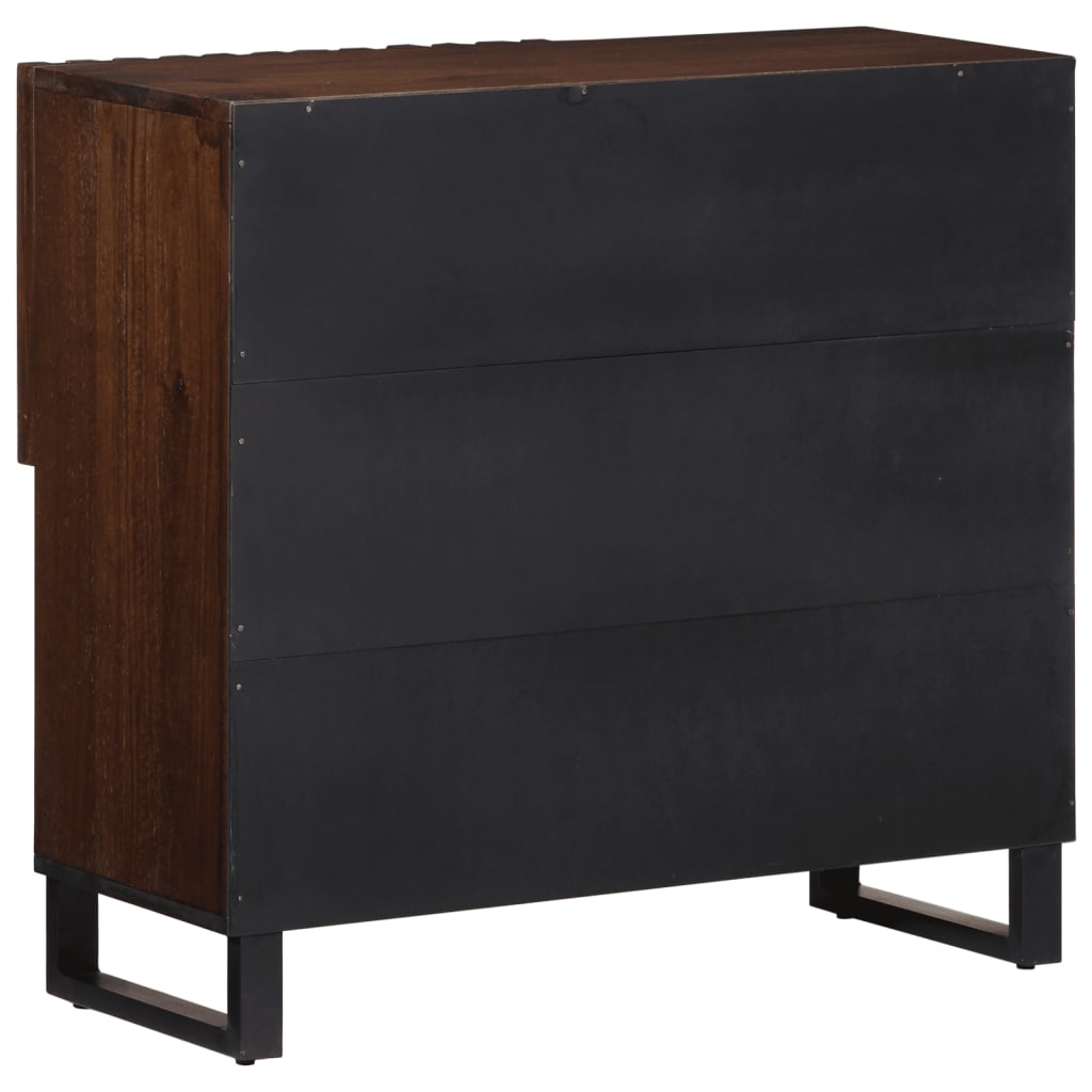 vidaXL Sideboard Braun 80x34x75 cm Massivholz Mango