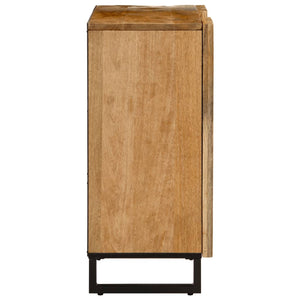 vidaXL Sideboard 90x34x75 cm Raues Massivholz Mango