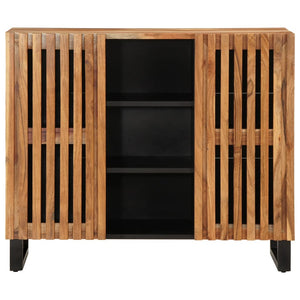 vidaXL Sideboard 90x34x75 cm Massivholz Akazie