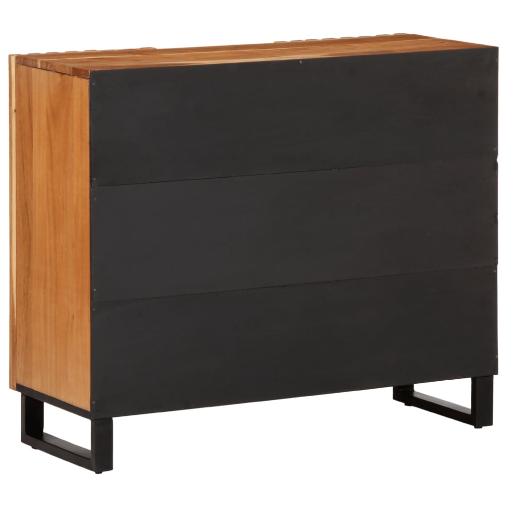 vidaXL Sideboard 90x34x75 cm Massivholz Akazie