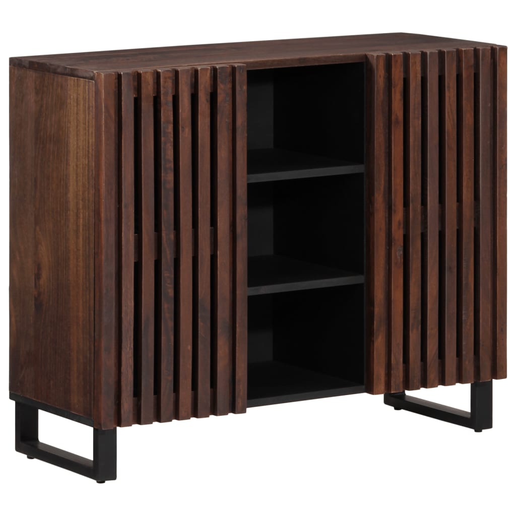 vidaXL Sideboard Braun 90x34x75 cm Massivholz Mango