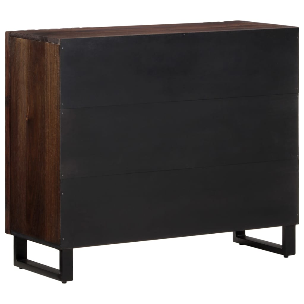 vidaXL Sideboard Braun 90x34x75 cm Massivholz Mango