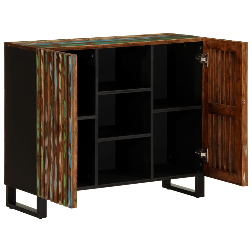 vidaXL Sideboard 90x34x75 cm Massivholz Akazie