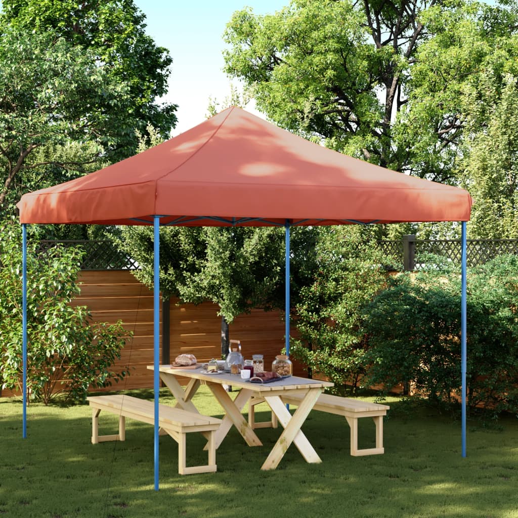 Partyzelt Faltbar Pop-Up Terrakottarot 292x292x315 cm Stilecasa