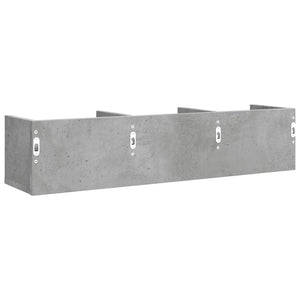 vidaXL Wandschrank Betongrau 75x18x16,5 cm Holzwerkstoff