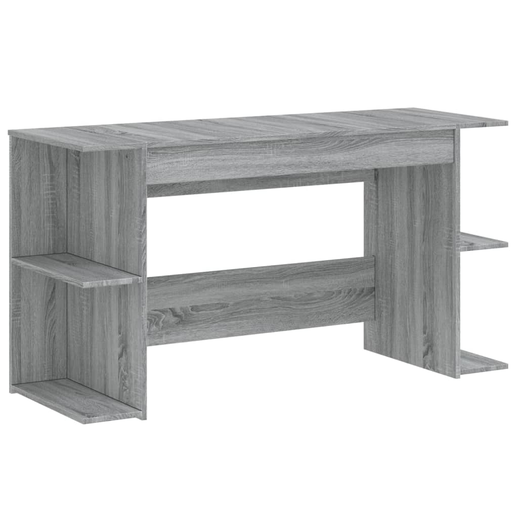 vidaXL Schreibtisch Grau Sonoma 140x50x75 cm Holzwerkstoff