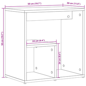 vidaXL Beistelltisch Grau Sonoma 50x30x50 cm Holzwerkstoff