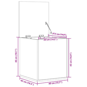 vidaXL Truhe Grau Sonoma 40x42x46 cm Holzwerkstoff