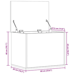 vidaXL Truhe Braun Eichen-Optik 60x42x46 cm Holzwerkstoff