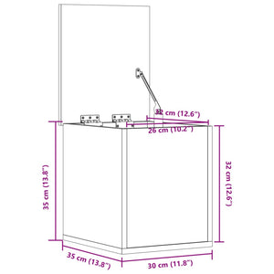 vidaXL Truhe Braun Eiche-Optik 30x35x35 cm Holzwerkstoff