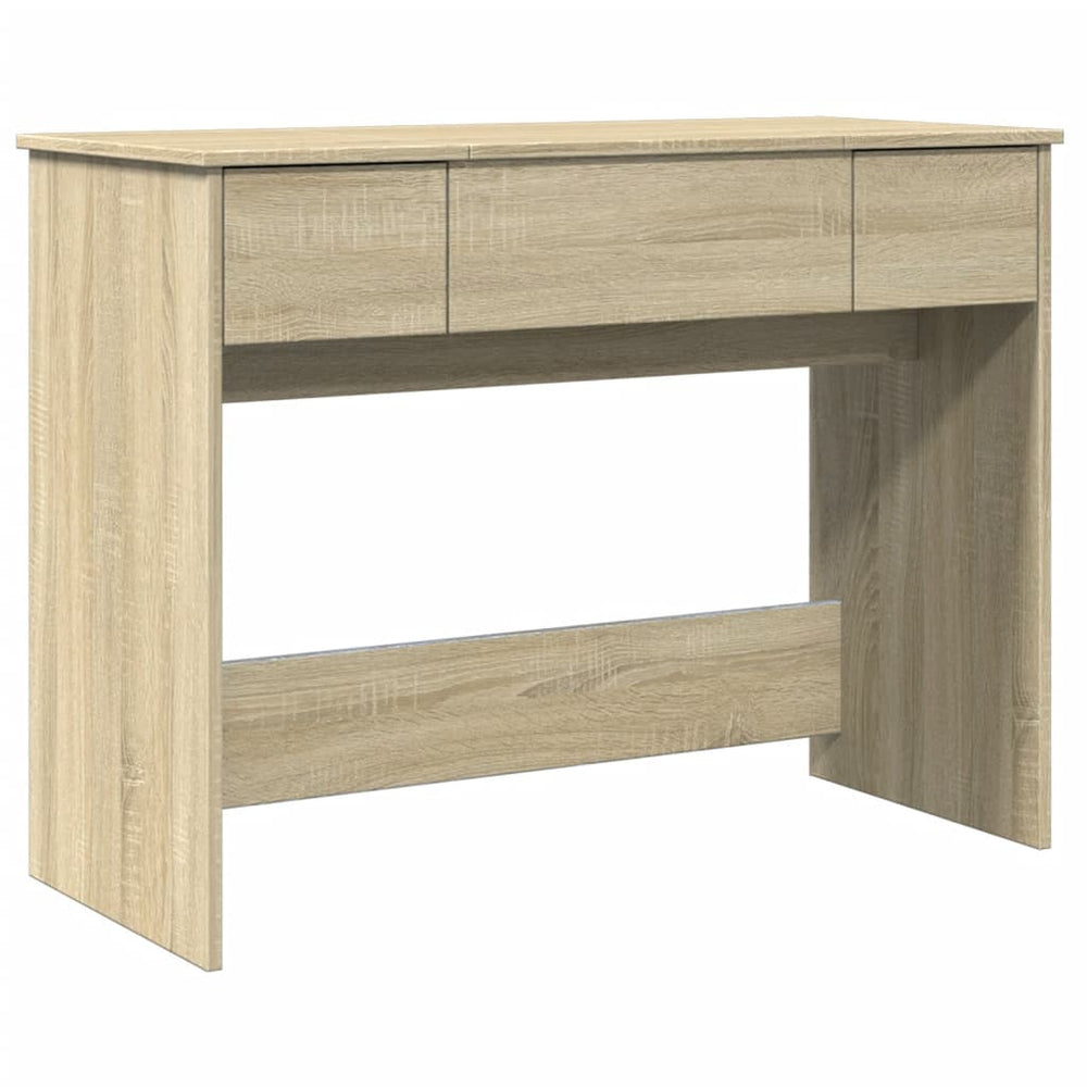 Schminktisch mit Spiegel Sonoma-Eiche 100x45x76 cm Stilecasa