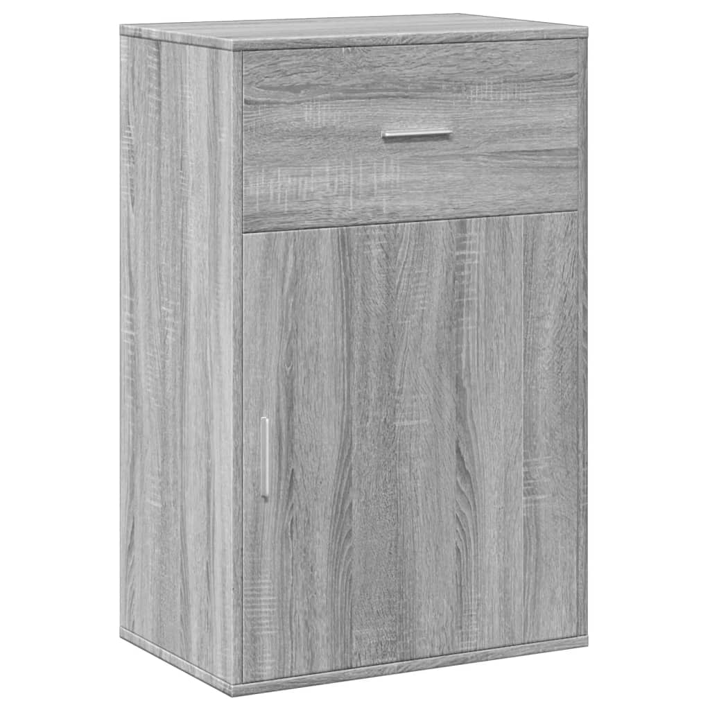 vidaXL Beistellschrank Grau Sonoma 56,5x39x90 cm Holzwerkstoff