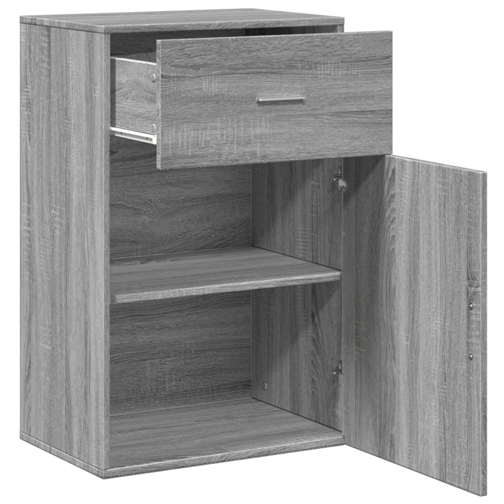 vidaXL Beistellschrank Grau Sonoma 56,5x39x90 cm Holzwerkstoff