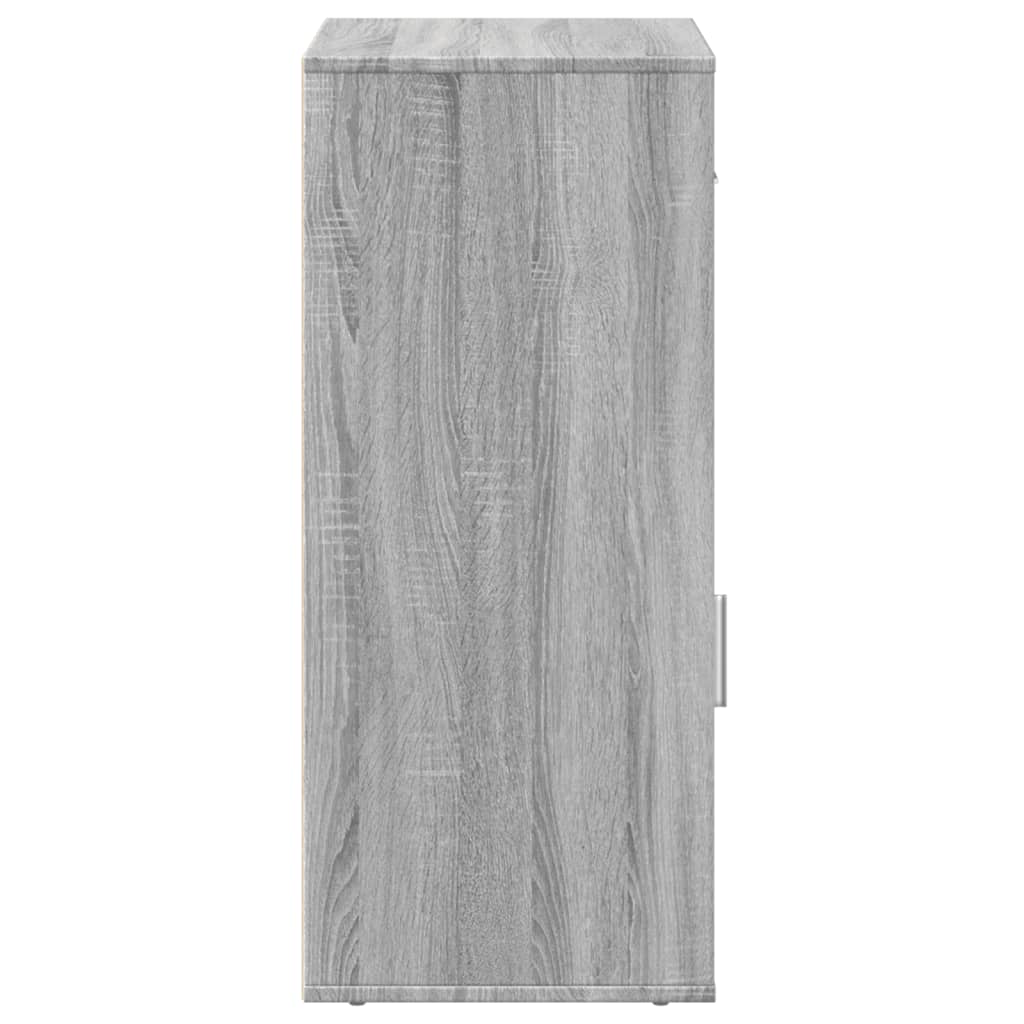 vidaXL Beistellschrank Grau Sonoma 56,5x39x90 cm Holzwerkstoff