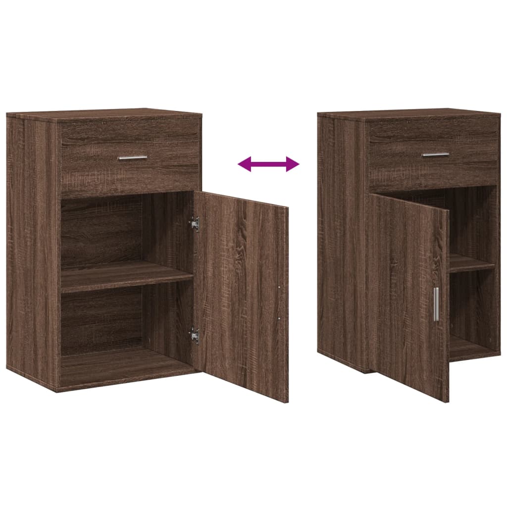 vidaXL Beistellschrank Braun Eichen-Optik 56,5x39x90 cm Holzwerkstoff