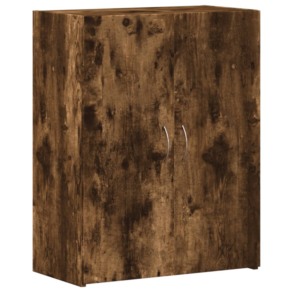 Aktenschrank Räuchereiche 60x32x77,5 cm Holzwerkstoff Stilecasa