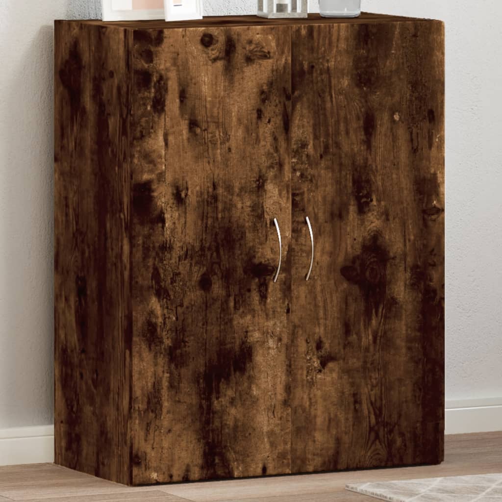 Aktenschrank Räuchereiche 60x32x77,5 cm Holzwerkstoff Stilecasa