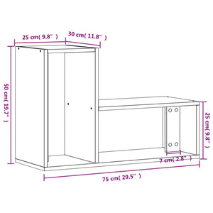 vidaXL TV-Schränke 2 Stk. Weiß 75x30x50 cm Holzwerkstoff