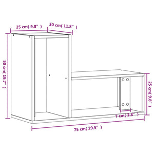 vidaXL TV-Schränke 2 Stk. Räuchereiche 75x30x50 cm Holzwerkstoff