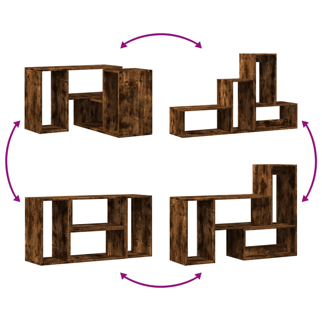 vidaXL TV-Schränke 2 Stk. Räuchereiche 75x30x50 cm Holzwerkstoff