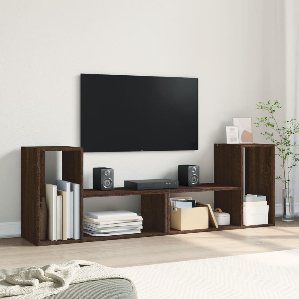 vidaXL TV-Schränke 2 Stk. Braun Eichen-Optik 75x30x50 cm Holzwerkstoff