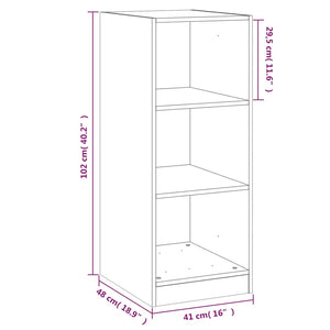 Kleiderschrank Weiß 48x41x102 cm Holzwerkstoff