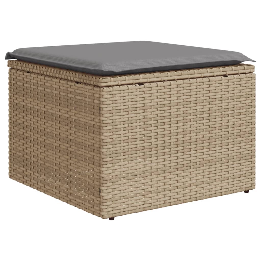 vidaXL 12-tlg. Garten-Sofagarnitur mit Kissen Grau Poly Rattan