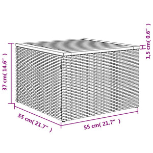 vidaXL 7-tlg. Garten-Sofagarnitur mit Kissen Grau Poly Rattan