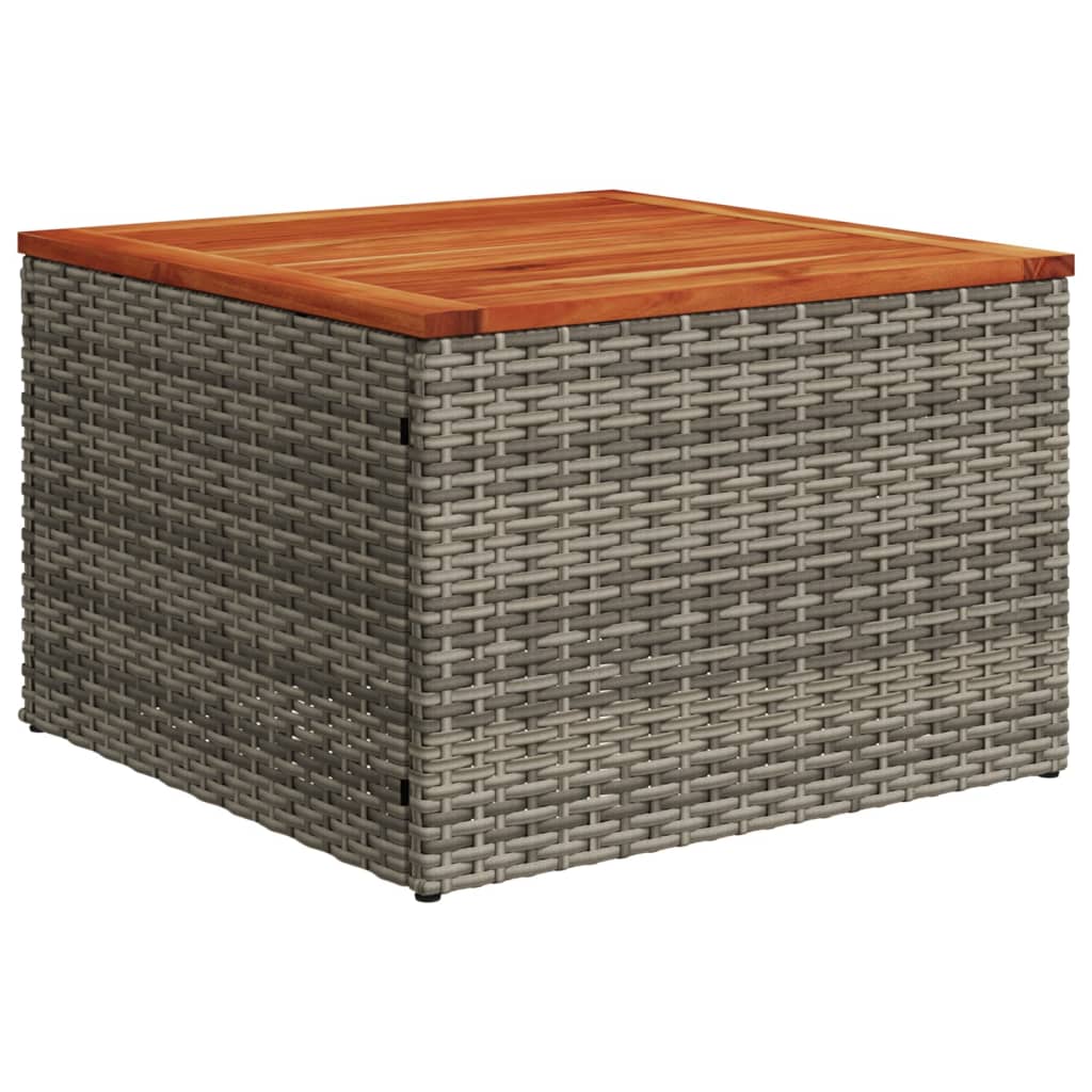 vidaXL 12-tlg. Garten-Sofagarnitur mit Kissen Grau Poly Rattan