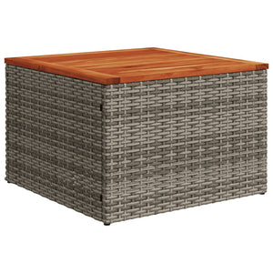 vidaXL 11-tlg. Garten-Sofagarnitur mit Kissen Schwarz Poly Rattan