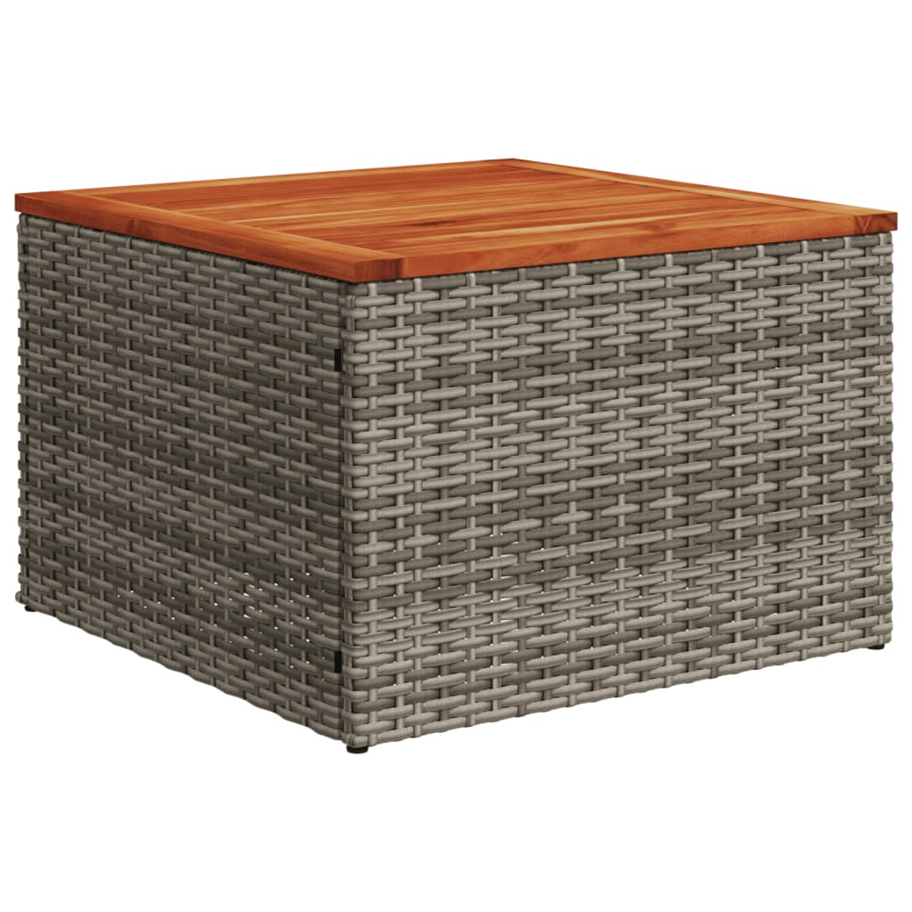 vidaXL 13-tlg. Garten-Sofagarnitur mit Kissen Grau Poly Rattan