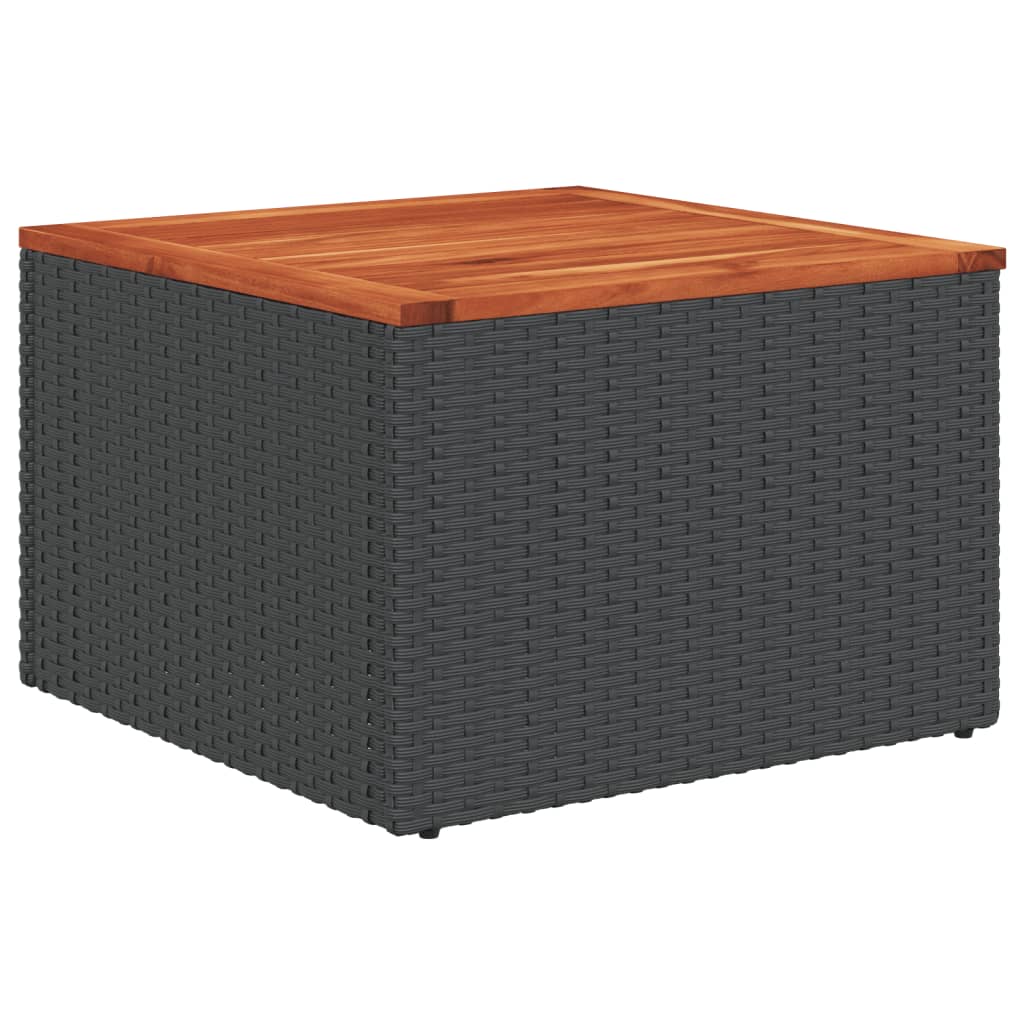 vidaXL 13-tlg. Garten-Sofagarnitur mit Kissen Schwarz Poly Rattan