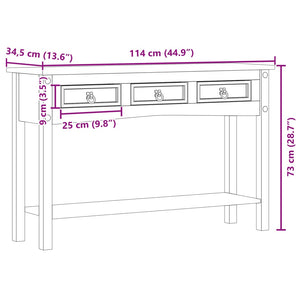 vidaXL Konsolentisch Corona 114x34,5x73 cm Massivholz Kiefer