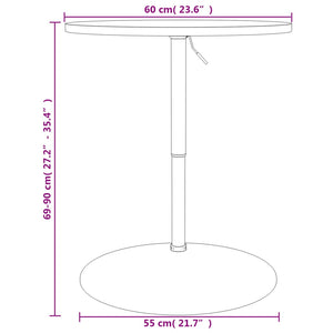 vidaXL Bartisch Schwarz 60x60x90 cm Holzwerkstoff Verchromter Stahl