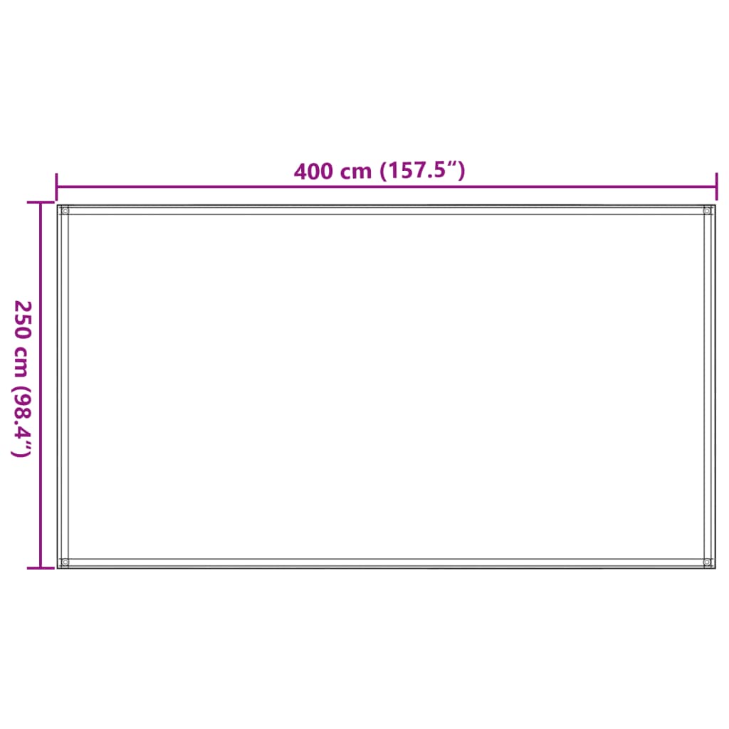 vidaXL Zeltteppich Hellgrün 250x400 cm HDPE