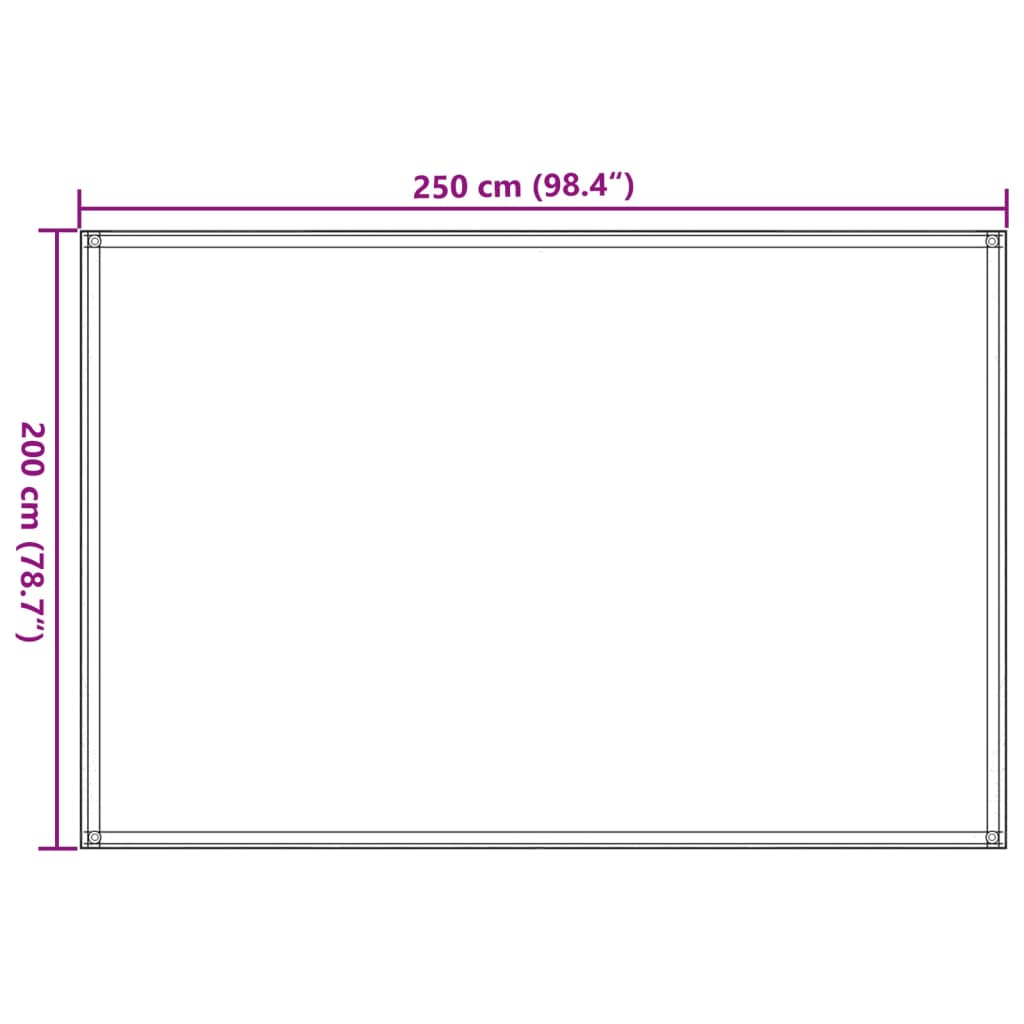 vidaXL Zeltteppich Sandfarbe 250x200 cm HDPE