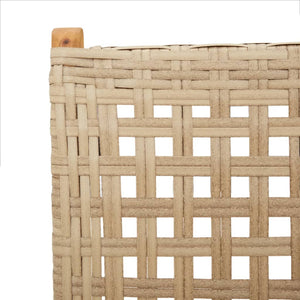 vidaXL Gartenstuhl Verstellbar 8 Stk. Beige Poly Rattan Massivholz