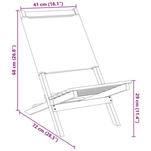 vidaXL Gartenstühle 6 Stk. Klappbar Cremeweiß Stoff und Massivholz