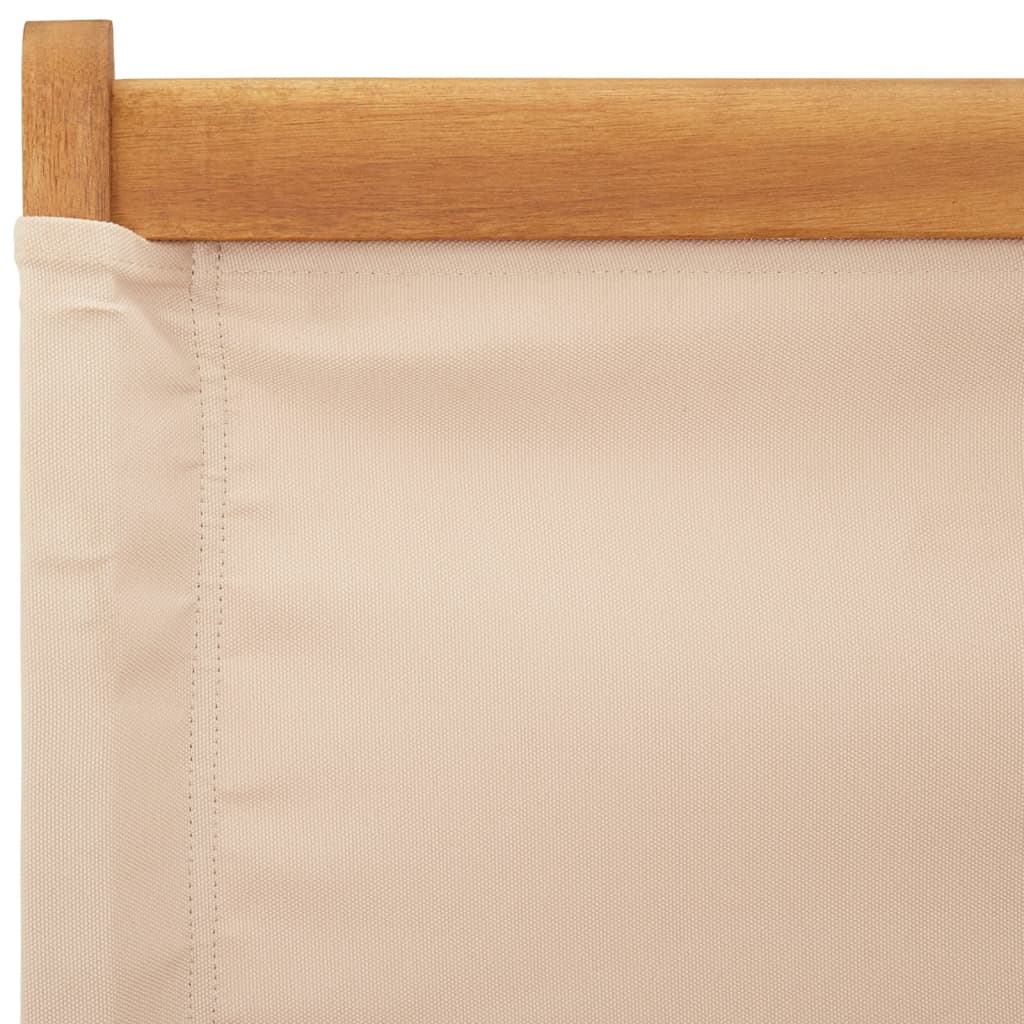 vidaXL Gartenstühle 4 Stk. Klappbar Beige Stoff und Massivholz