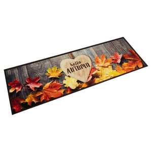 vidaXL Küchenteppich Waschbar Herbst 45x150 cm Samt