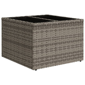 vidaXL 8-tlg. Garten-Sofagarnitur mit Kissen Grau Poly Rattan