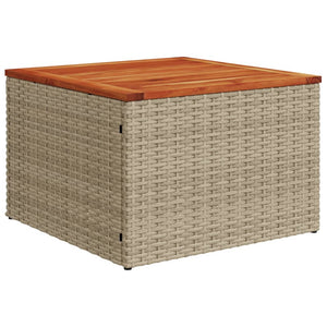 vidaXL 9-tlg. Garten-Sofagarnitur mit Kissen Beige Poly Rattan