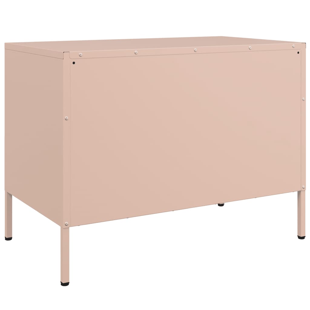 vidaXL TV-Schränke 2 Stk. Rosa 68x39x50,5 cm Stahl