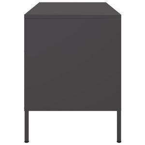 vidaXL TV-Schrank Schwarz 68x39x50,5 cm Stahl