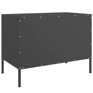 vidaXL TV-Schrank Schwarz 68x39x50,5 cm Stahl